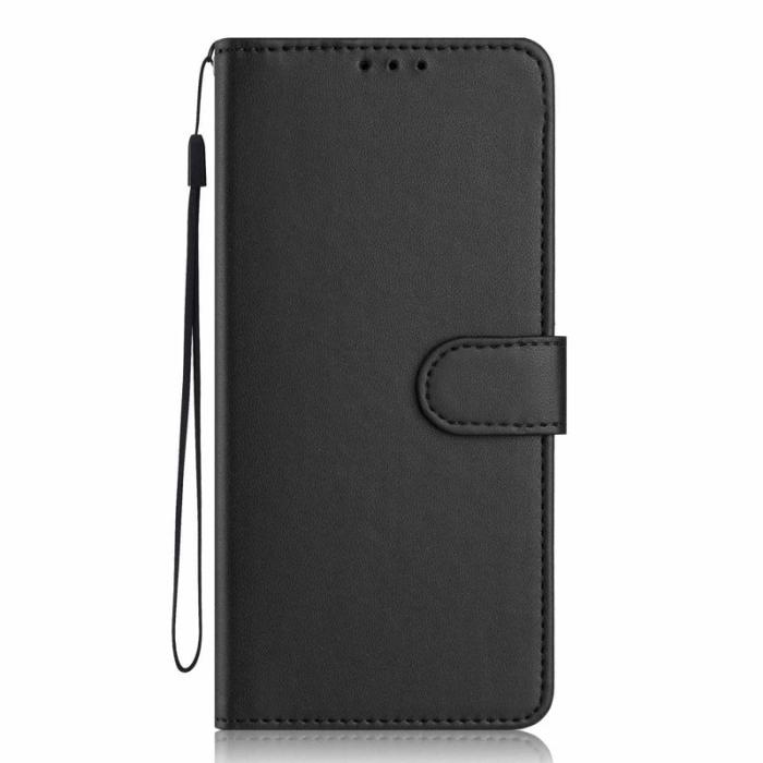 OEM - Samsung Galaxy A37 Plånboksfodral Konstläder Med Rem Flera Kortfack - Svart