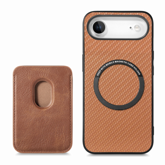 A-One Brand - iPhone Air Mobilskal Detachable Korthållare - Brun
