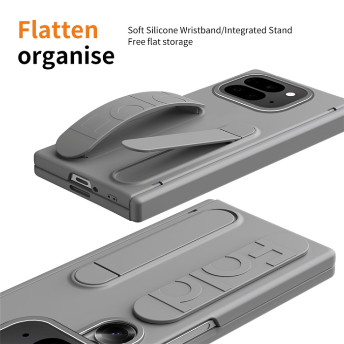 A-One Brand - Google Pixel 10 Pro Fold Mobilskal Wristband Kickstand - Grå