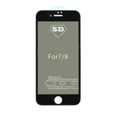 OEM - 5D H&auml;rdat Glas till iPhone 7/8 Privacy Svart