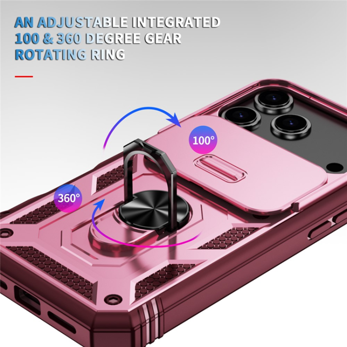 A-One Brand - iPhone 17 Pro Max Mobilskal Slide Camshield Kickstand