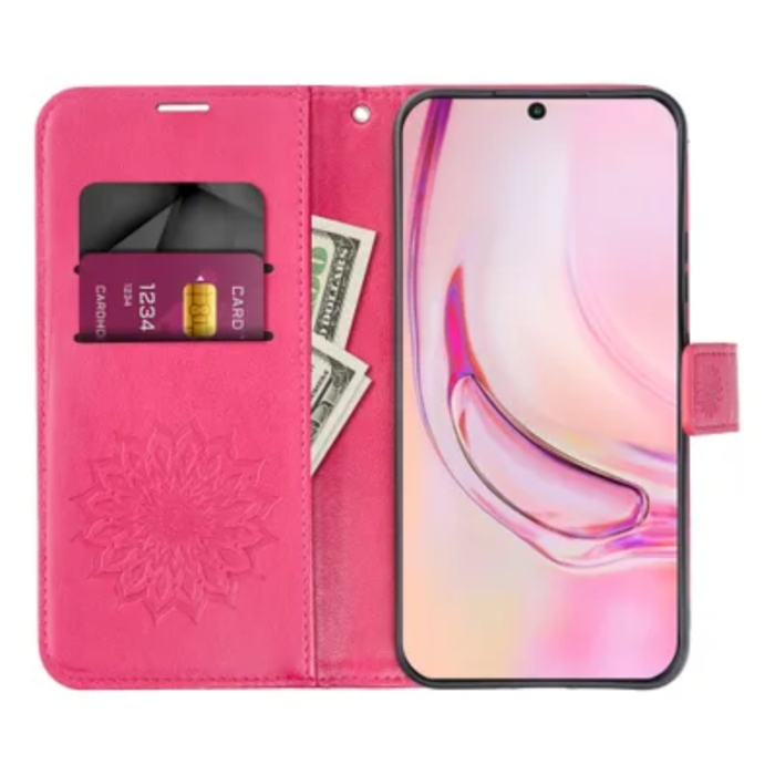 OEM - Galaxy S24 Ultra Plånboksfodral Mezzo - Magenta