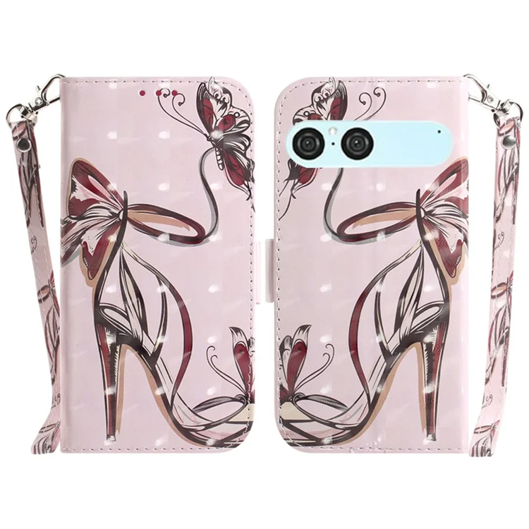 Sony Xperia 10 VII Konstläder Plånboksfodral med Handledsrem - Butterfly | 2353 | AlltMobil