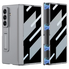 GKK - GKK Galaxy Z Fold 7 Mobilskal Kickstand med Härdat glas - Grå