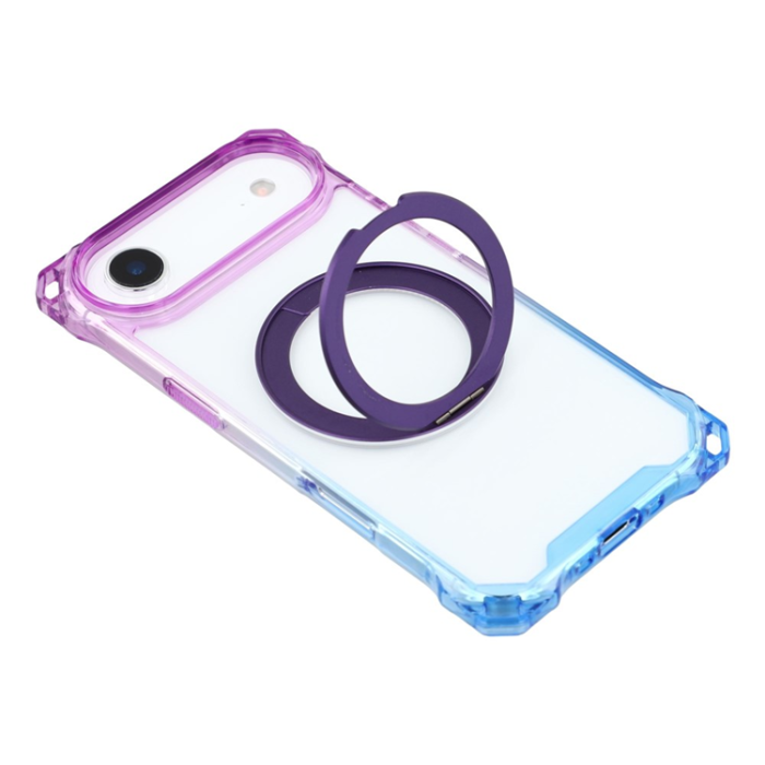 A-One Brand - iPhone Air Mobilskal MagSafe Kickstand - Gradient Lila / Blå