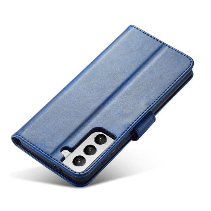 Ruhtel - Magnet Elegant Flip Fodral Galaxy S22 Plus - Blå