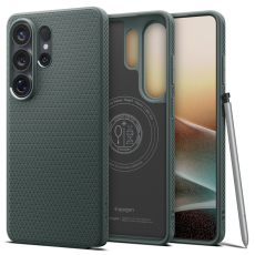 Spigen - Spigen Mobilskal F&ouml;r Galaxy S26 Ultra Magsafe Liquid Air - Abyss Gr&ouml;n