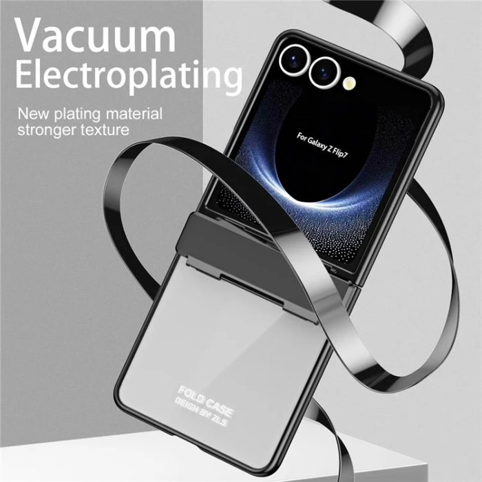 A-One Brand - Galaxy Z Flip 7 Mobilskal Electroplating PC Folding - Svart
