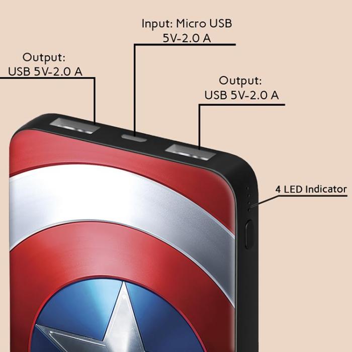 UTGATT5 - Marvel Powerbank 10000 mAh Captain America 001