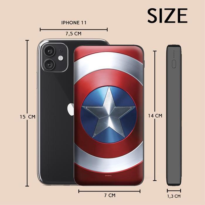 UTGATT5 - Marvel Powerbank 10000 mAh Captain America 001