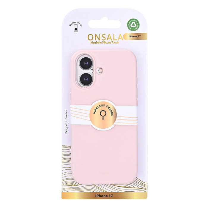 Onsala - ONSALA iPhone 17 Mobilskal med Silikonkänsla - Krita Rosa