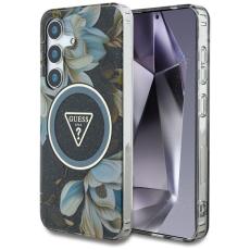 Guess - Guess Mobilskal till Galaxy S25 Ultra MagSafe Glitter Flowers Triangle - Svart