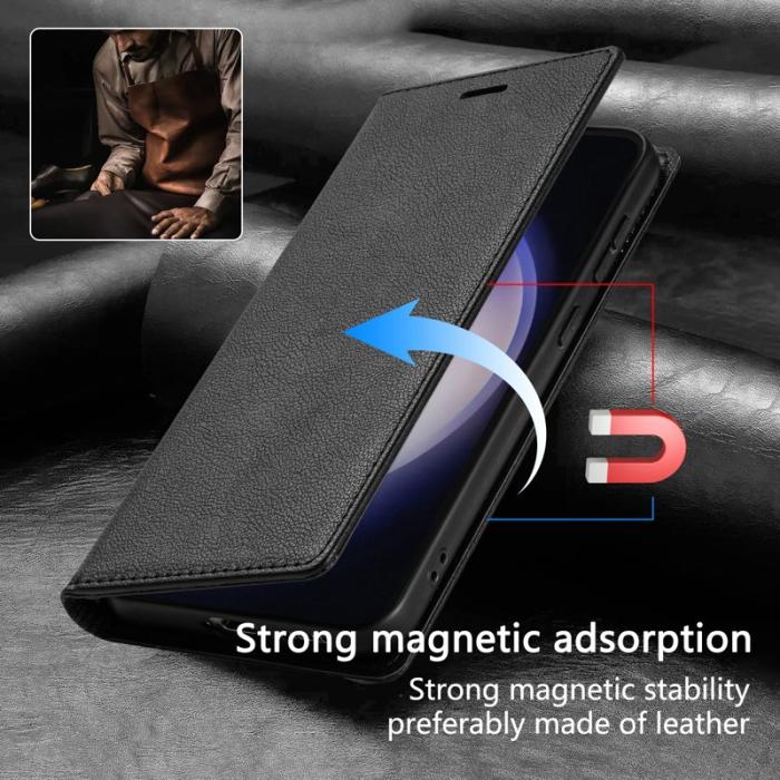 OEM - Samsung Galaxy S26 Plånboksfodral Magnetisk Stängning Konstläder - Svart