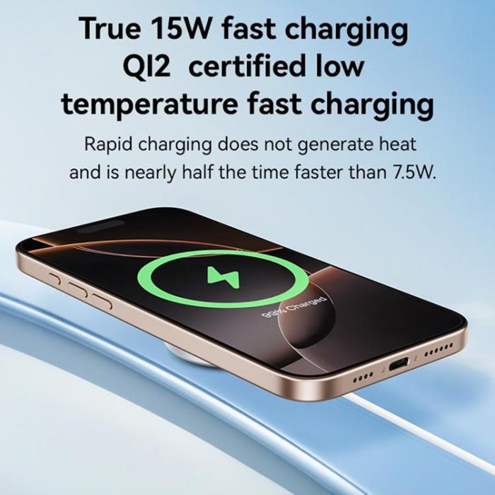 Yesido - YESIDO Qi2 Rund MagSafe Trådlös Laddare iPhone med Typ-C-kabel DS24