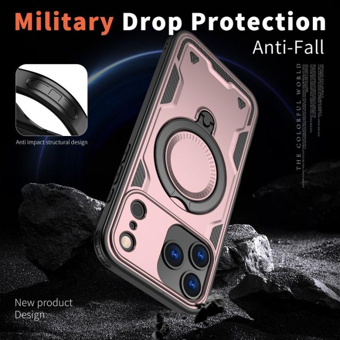 N/A - Mobilskal till iPhone 17 Pro Plast Militärt Skydd - Roséguld