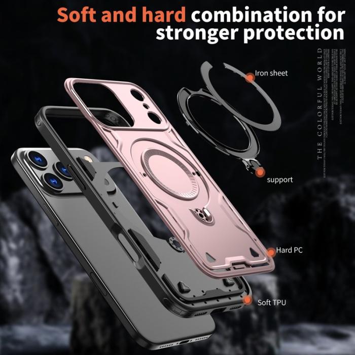 N/A - Mobilskal till iPhone 17 Pro Plast Militärt Skydd - Roséguld