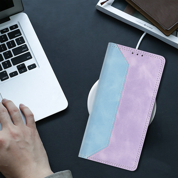 A-One Brand - OnePlus 15 Konstläder Plånboksfodral Färg Splicing RFID-Skydd