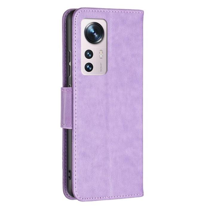 A-One Brand - Butterfly Imprinted Plånboksfodral Xiaomi 12/12X - Lila