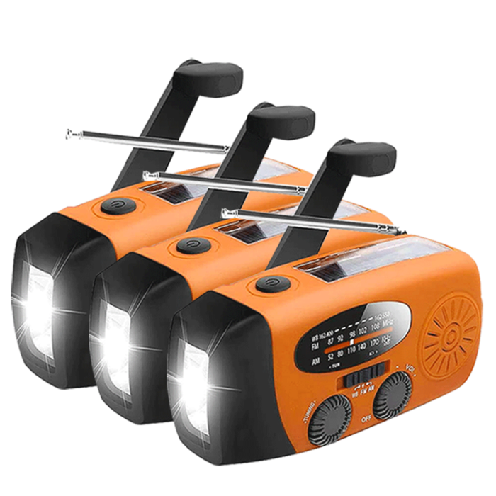 UTGATT1 - [3 PACK] Vevradio 2000mAh Powerbank, Ficklampa - Orange