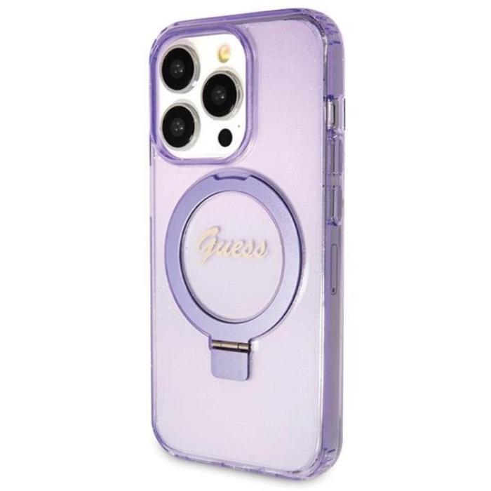 Guess - Guess iPhone 14 Pro Mobilskal Magsafe Script Glitter