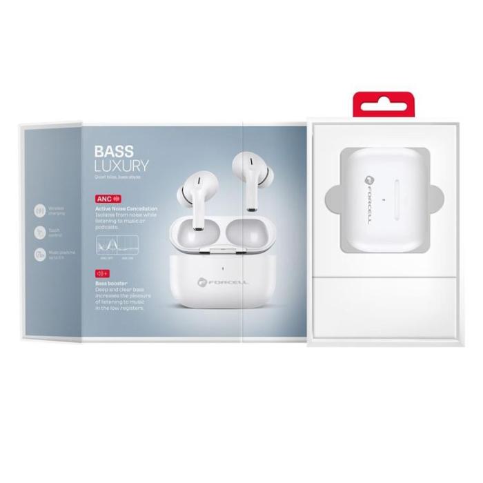 Forcell - Forcell Trådlösa In-Ear Hörlurar TWS F-Audio - Vit