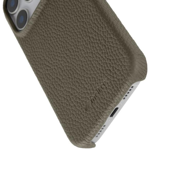 Melkco - MELKCO Mobilskal till iPhone 17 Pro Max Äkta Läder PC Grå