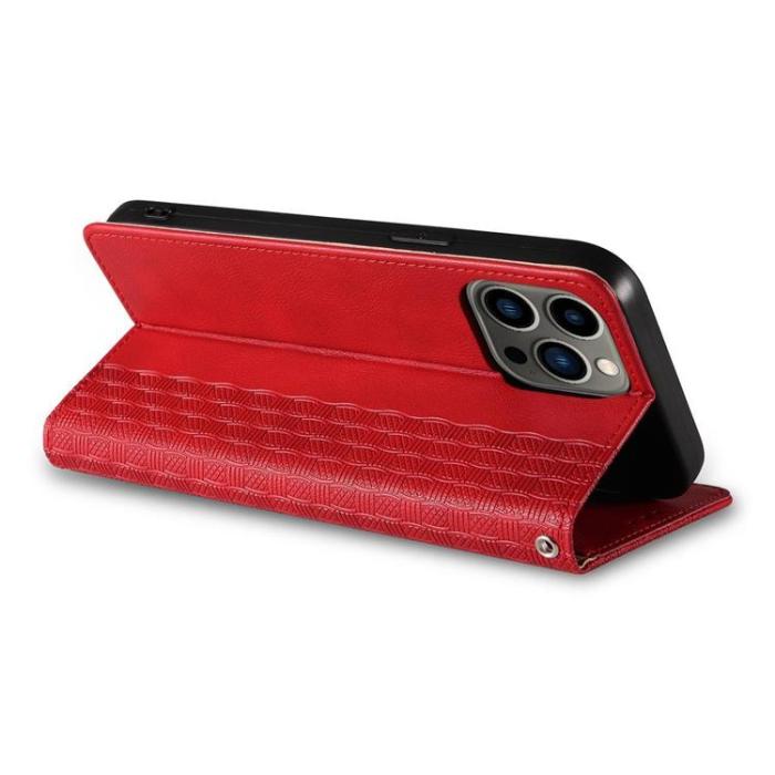OEM - Galaxy S23 Plus Plånboksfodral Magnet Strap - Röd