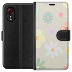 Gustaf - Pl&aring;nboksfodral till Samsung Galaxy Xcover 5 med fejdande blommor
