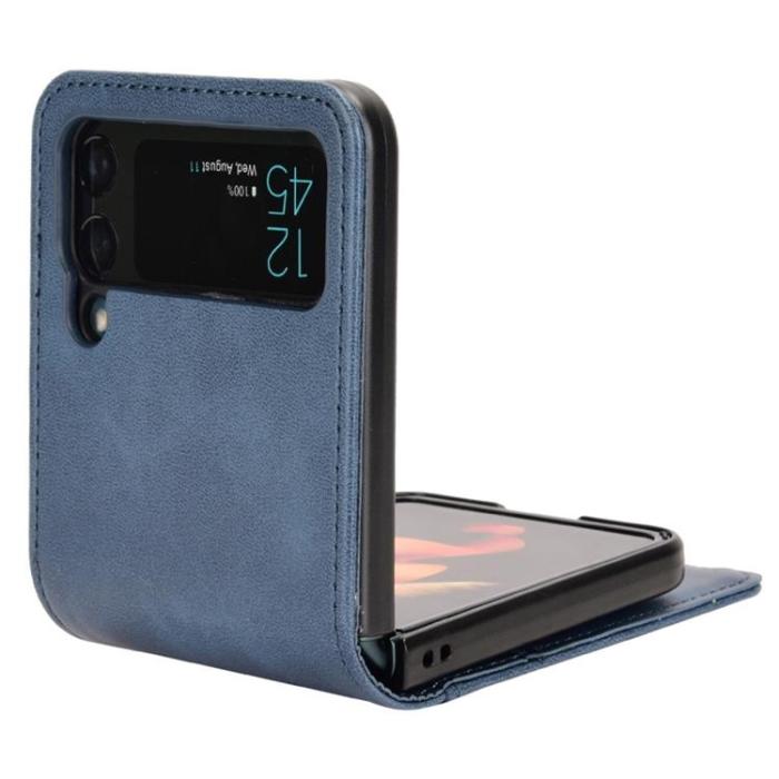 A-One Brand - Galaxy Z Flip 4 Plånboksfodral Portable Folding - Blå