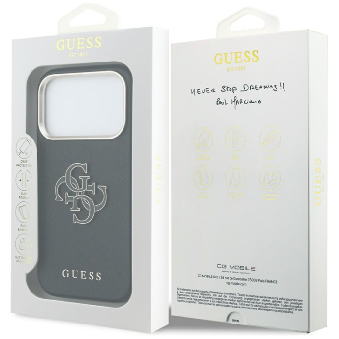 Guess - Guess Mobilskal iPhone 17 Pro FW Resin Logo - Svart