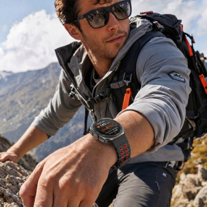 Tech-Protect - Tech-Protect Armband För Galaxy Watch Ultra (47mm) Icon Pro - Röd/Svart