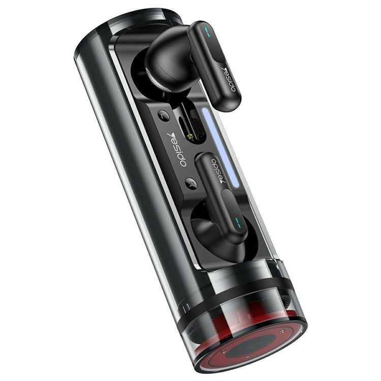 YESIDO TWS Trådlösa Bluetooth-Hörlurar 5.3 Semi In-Ear TWS39 - Svart | 5566 | AlltMobil