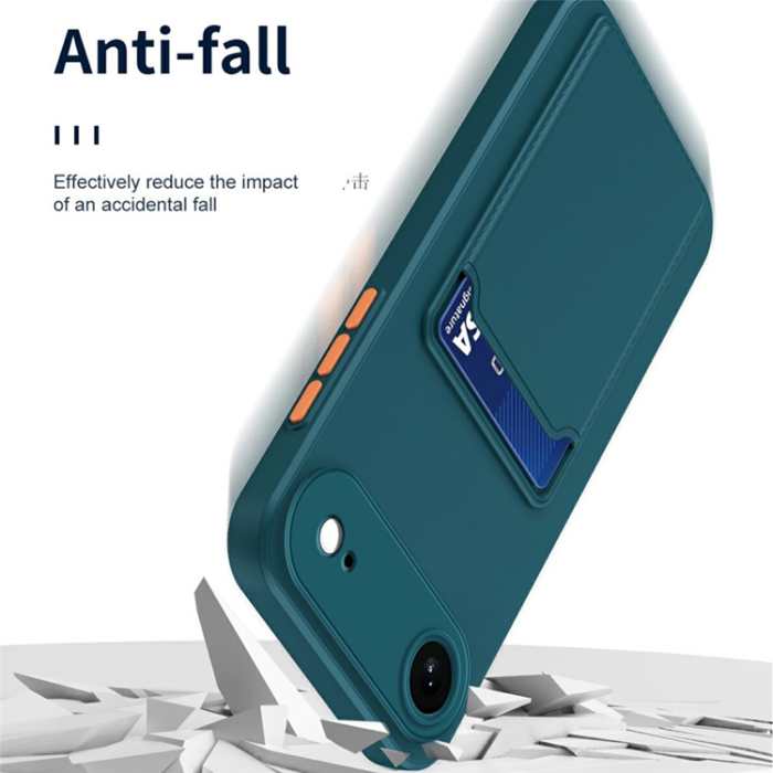 A-One Brand - iPhone 17 Air Mobilskal Korthållare TPU - Svart