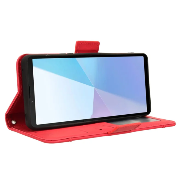 A-One Brand - Sony Xperia 10 VI Plånboksfodral Läder - Röd