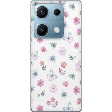 iSecrets - Mobilskal till Xiaomi Redmi Note 14S med Blommor och fjärillar