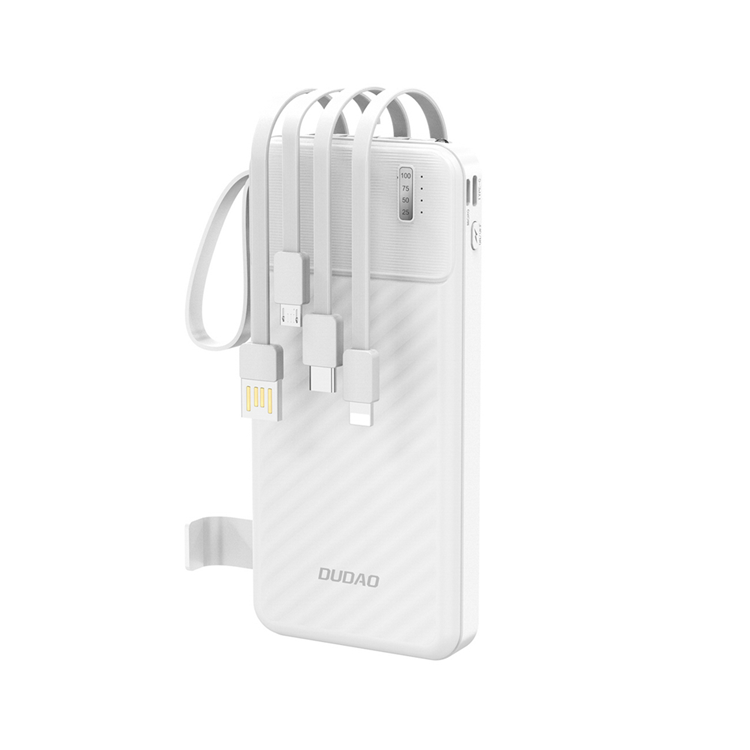 Dudao Powerbank K11 10000mAh med Kabel - Vit | 505295 | AlltMobil