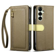 ESEBLE - ESEBLE Mobilfodral f&ouml;r Samsung Galaxy S26 Konstl&auml;der med spegel - Brun