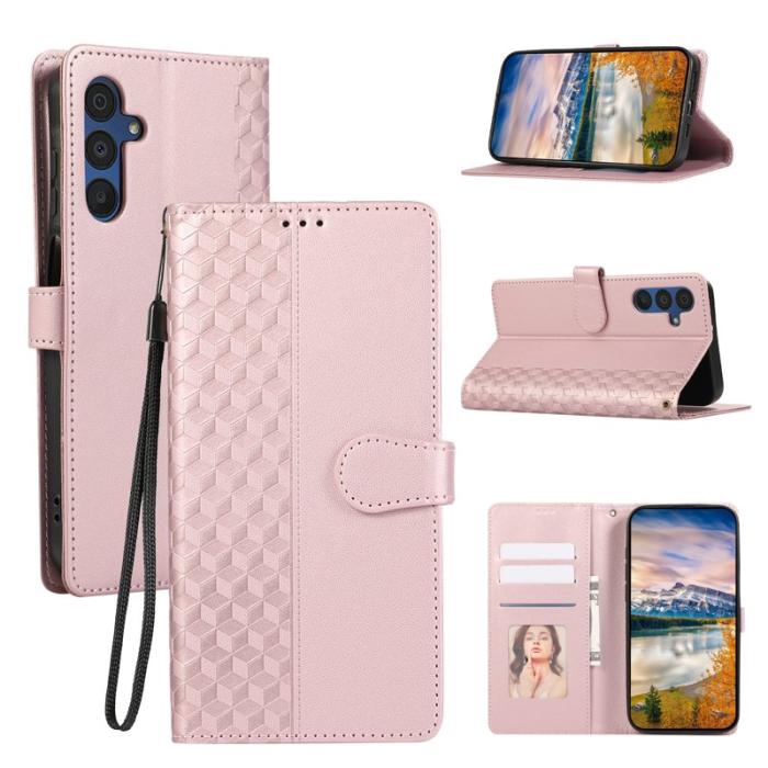 OEM - Plånboksfodral för Samsung Galaxy S26 Konstläder med snodd - Roséguld