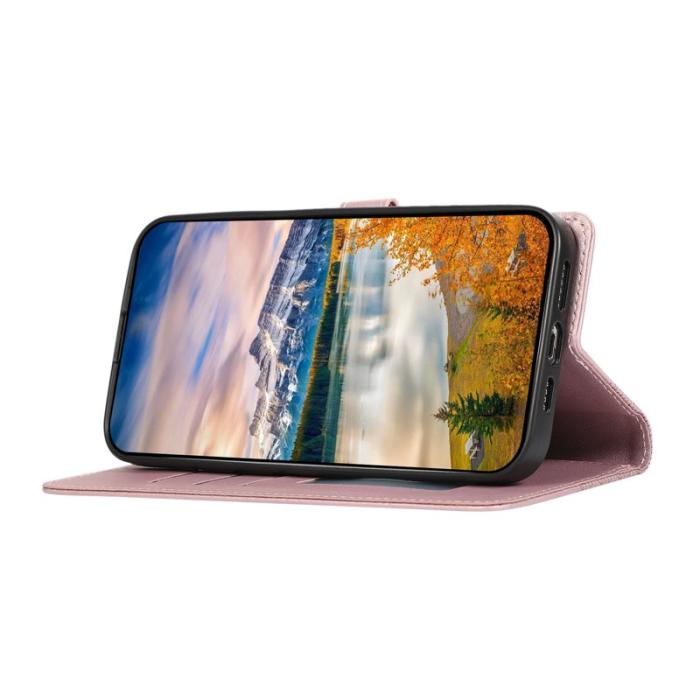 OEM - Plånboksfodral för Samsung Galaxy S26 Konstläder med snodd - Roséguld