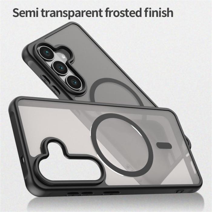 WANLONFENG - WANLONFENG Mobilskal för Samsung Galaxy S26 Plus Magnetiskt PC + TPU - Svart