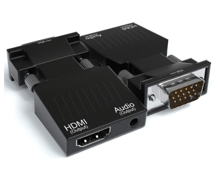 A-One Brand - VGA till HDMI adapter för PC och Laptop - 1080p