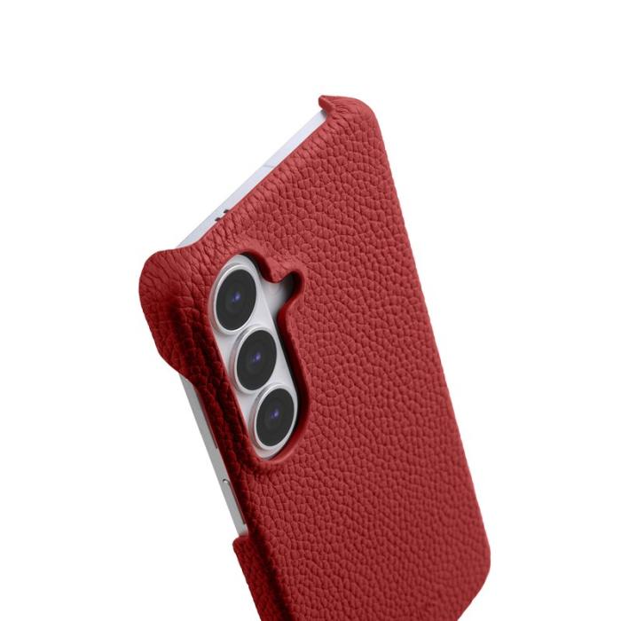 Melkco - MELKCO Mobilskal för Samsung Galaxy S26 Äkta läder PC Magnetiskt - Röd