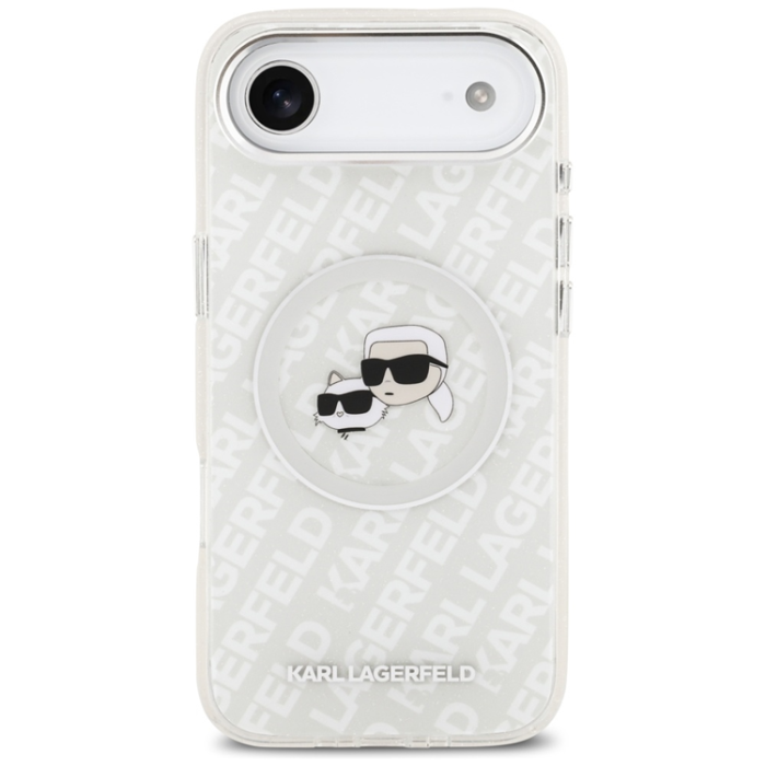 KARL LAGERFELD - Karl Lagerfeld Mobilskal till iPhone Air Magsafe Glitter Karl Och Choupette Head