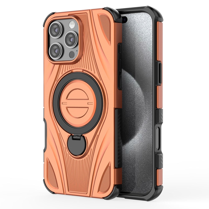 A-One Brand - iPhone 16 Pro Max Mobilskal MagSafe Magnetic Kickstand - Orange