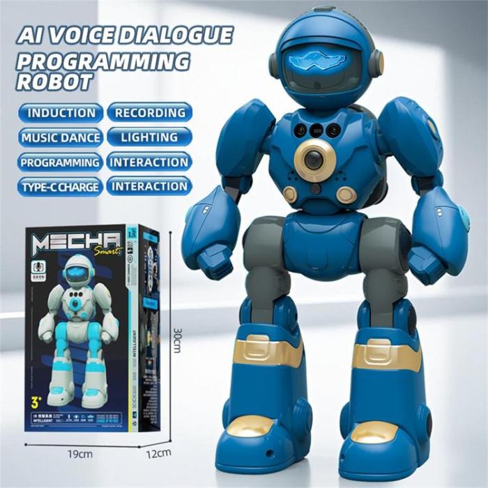 OEM - AI Röststyrd Robot Programmerbar Gestavkänning Leksak för Barn (Ålder 3+)