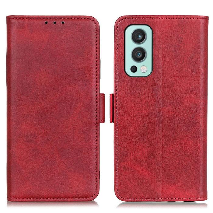 A-One Brand - Flip Folio Plånboksfodral Oneplus Nord 2 5G - Röd