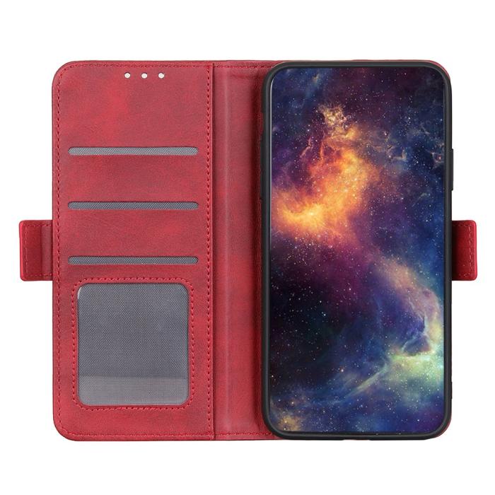 A-One Brand - Flip Folio Plånboksfodral Oneplus Nord 2 5G - Röd