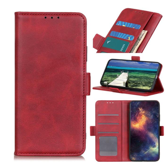 A-One Brand - Flip Folio Plånboksfodral Oneplus Nord 2 5G - Röd