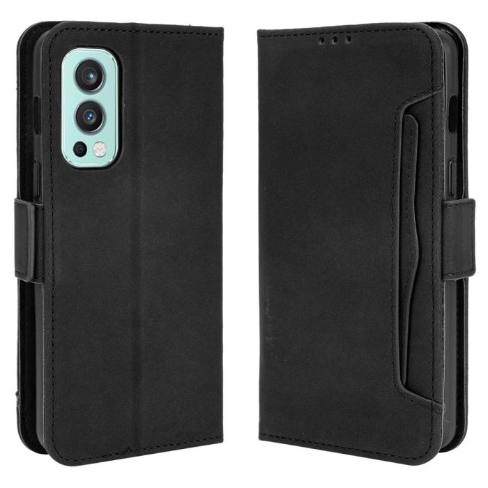 A-One Brand - Multi Card Plånboksfodral Oneplus Nord 2 5G - Svart