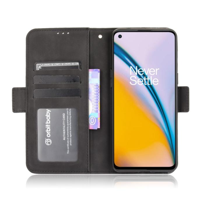 A-One Brand - Multi Card Plånboksfodral Oneplus Nord 2 5G - Svart